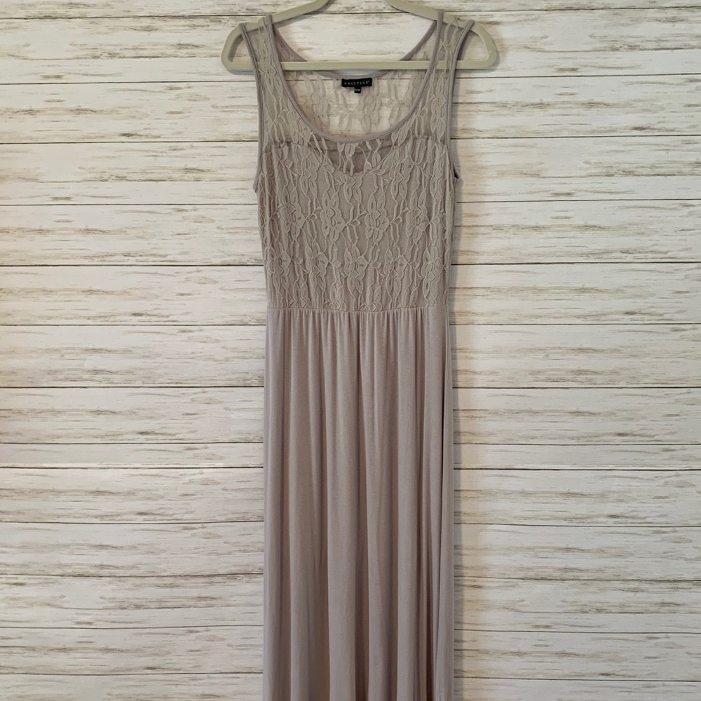 KRISTINE Maxi Dress w/Lace Detail Size S/M